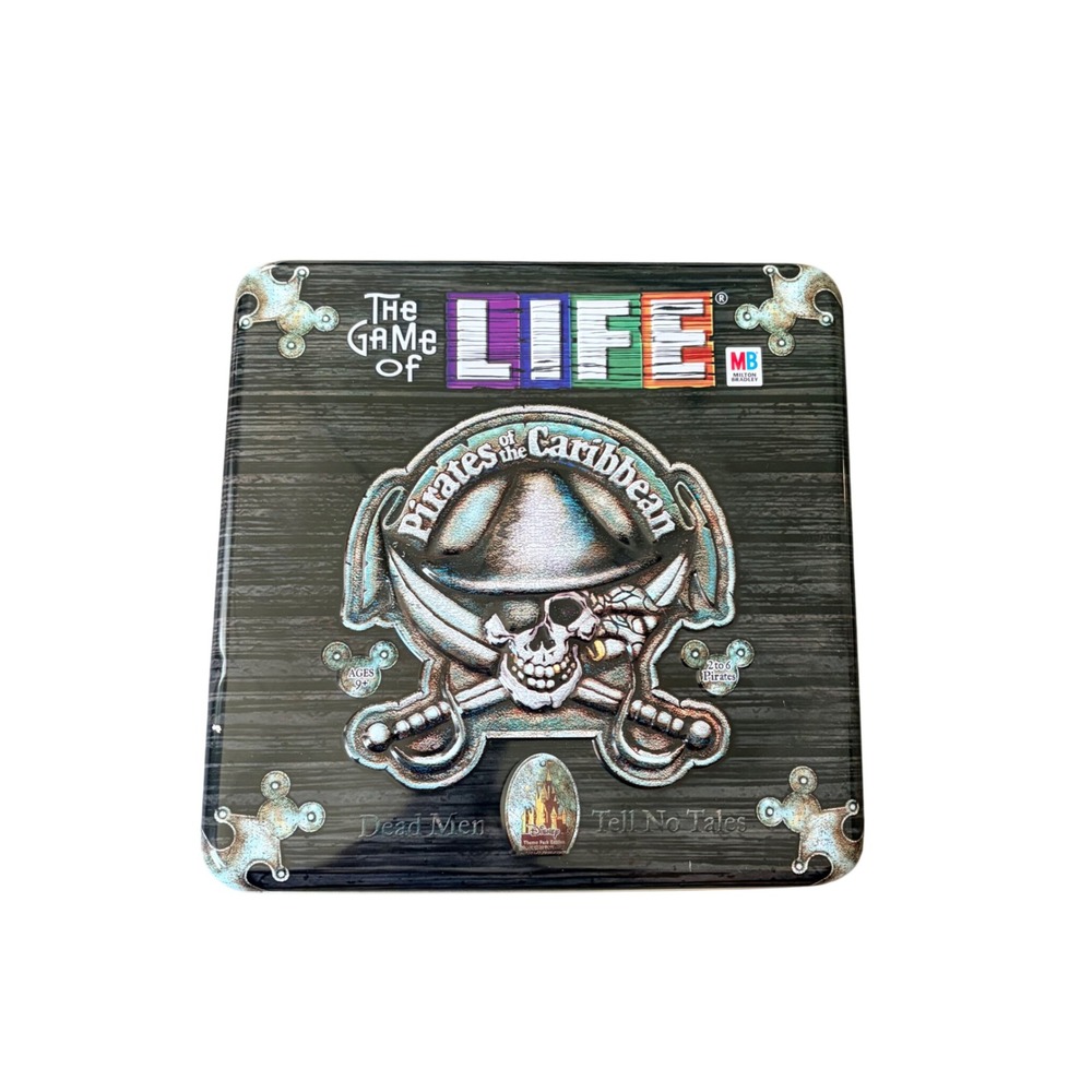 Milton Bradley The Game of Life Pirates of the Caribbean Disney Theme Park Tin